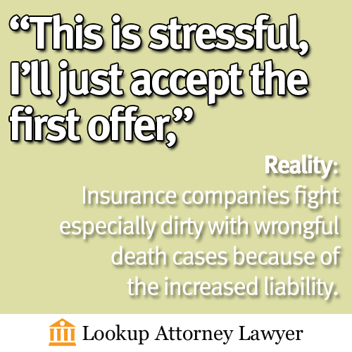 Insurance companies fight especially dirty with wrongful death cases because of the increased liability.